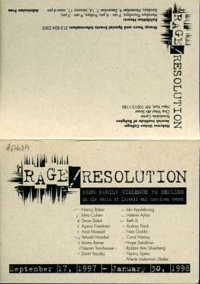 Rage/Resolution - From Family Violence to Healing